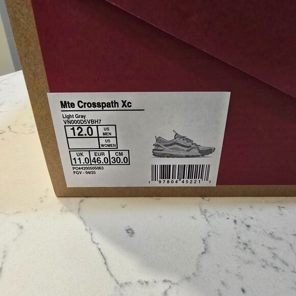Vans MTE Crosspath XC Sneakers Skate Shoes Light Gray VN000D5VBH7 MENS SIZE 12 - Picture 10 of 16